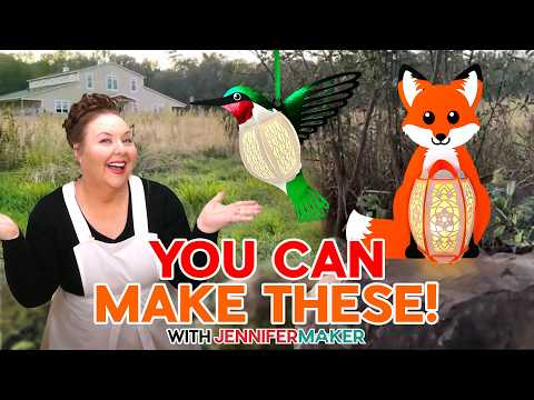 How To Make DIY Cute Animal Paper Lanterns: Fox & Hummingbird SVGs! 🦊 🪶