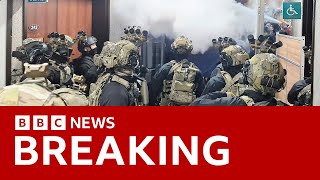 South Korea's parliament votes to block martial law | BBC News