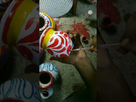 Pot Painting / Easy Diy Pot Painting Idea #shorts