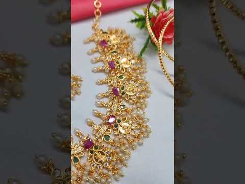 PREMIUM QUALITY 1ST QUALITY GOLD FINISH GUTTAPUSALLU NECKLACE ONLY1150 BANGLES SIZE 2.4 2.6 2.8 2.10