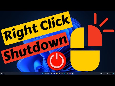 Right Click to Shutdown windows 11 Computer | One Click Shutdown Button on Windows 11 (2024)