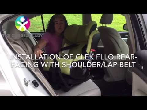 How to Install a Clek Fllo Rear-facing with a Seat Belt