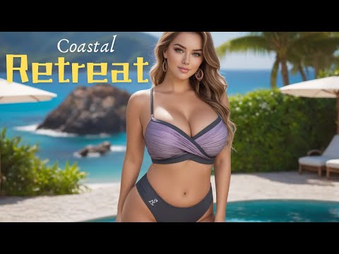 [4K] AI ART Lookbook Model Al Art video | Exploring Coastal Retreat