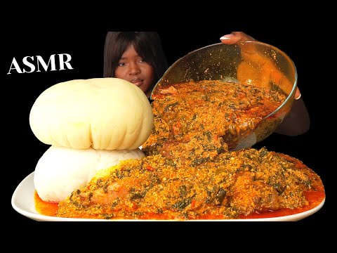 ASMR FUFU & EGUSI SOUP MUKBANG/RECIPE |Turkey wings|compilation|Nigerian food Talking| Eating Sounds