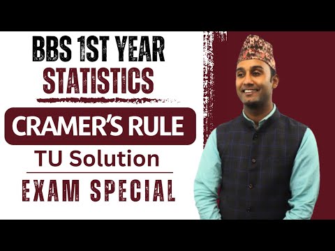 Cramer's Rule || BBS 1st year Business Statistics || TU Exam || Old is Gold Solution - Gurubaa