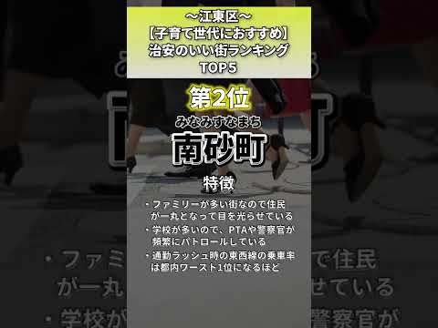 江東区　治安のいい街ランキング