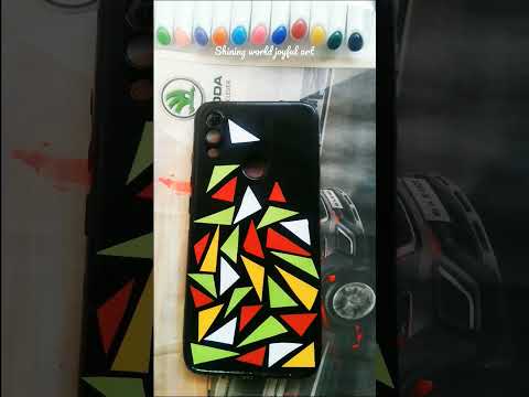 Mobile cover 📱💚🤍🧡❤️#diy #art #papercraft #ytshorts #trending #shortsvideo #shorts