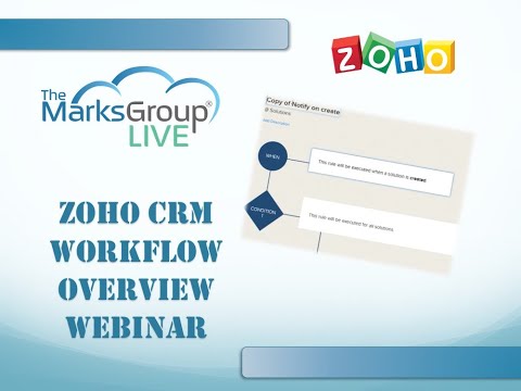 Zoho CRM Workflow Overview Webinar