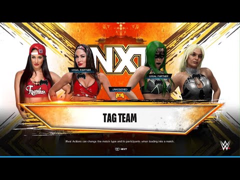 WWE 2K24 AWA wrestling: The Bella twins vs The bad girls