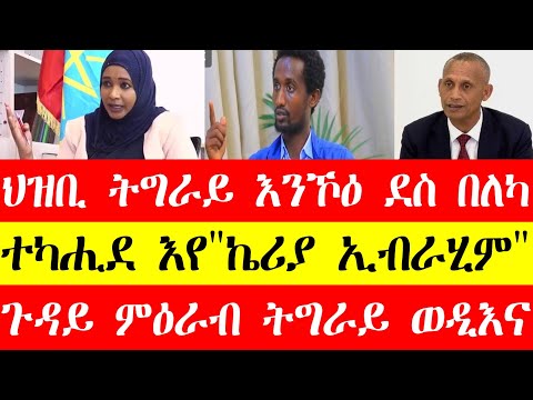 ጉዳይ ምዕራብ ትግራይ ወዲእና፣ህዝቢ ትግራይ እንኾዕ ደስ በለካ፣ተካሒድ አየ"ኬሪያ ኢብራሂም"February 28,2024#tigray #eritrea #ethiopia