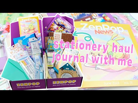 BIG STATIONERY HAUL and Journal With Me! | UNIQUE AND CUTE ZenPop Japanese Stationery Unboxing