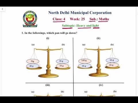 Class 4 Maths | Heavy and light | week 25 | FirstStep | worksheet Solution 08.12.2020