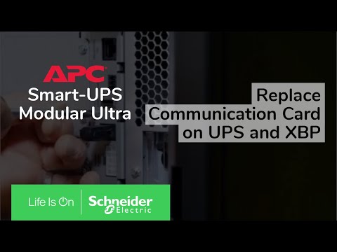 APC Smart-UPS Modular Ultra 5-20kW - How to replace communication card on UPS and external battery