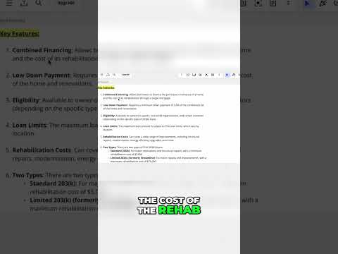 Unlocking FHA 203K Loans  Combine Home & Rehab Financing #fhafinancing #homeloans #fha203k
