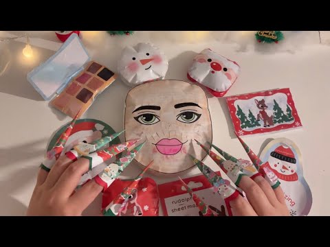 [🎄Tutorial🎄] Roblox 로블록스 Christmas🎅Cosmetics✨Skincare Baddies ASMR Satisfying💗Paper diy☃️