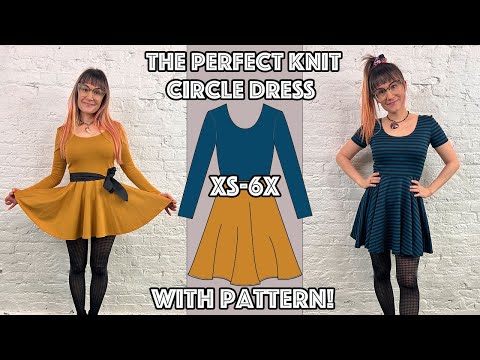 Cute And Cozy Circle Skirt Dress Sew Along With Pattern!