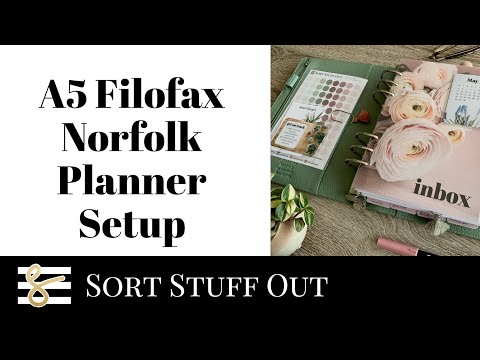 A5 Norfolk Setup - Pretty and Functional Spring Floral Filofax - UKPA, Minimal Planner