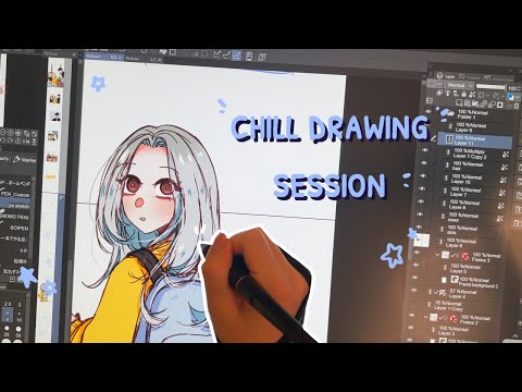 ♡ chill drawing session for my WEBTOON (4) | CLIP STUDIO PAINT ♡