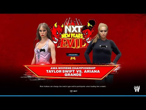 AWA NEW YEARS EVIL PPV: Taylor Swift vs Ariana