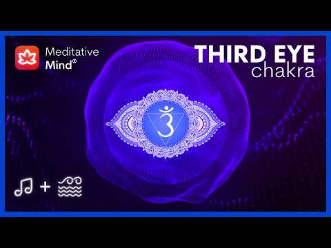 THIRD EYE CHAKRA Healing Vibrations + Ocean Sounds | Awaken Intuition & Open 3rd Eye.