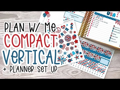 Erin Condren Functional Compact Vertical Weekly Plan with Me | Planner Set Up | HanCanPlan Stickers