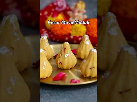 Kesar Mawa Modak 🧡 #shorts #kesarmodak #mawamodak #modak #viralvideo