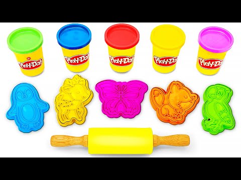 Create and Learn Animals with Play Doh & Paw Patrol Toys 🐧🦋🦊 Preschool Toddler Learning Video