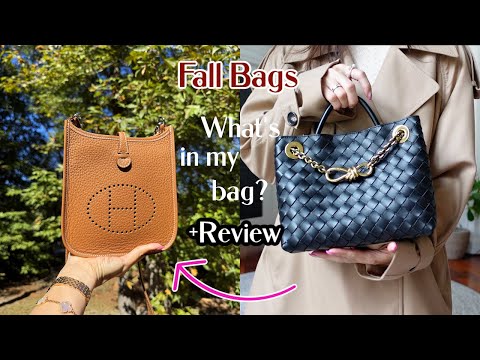 FALL Bags~ "WHAT'S IN MY BAG?" SWITCHING BOTTEGA ANDIAMO TO HERMES EVELYNE 16 TPM | REVIEW | CHARIS