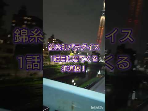 錦糸町パラダイスの1話目で出てくる歩道橋の夜　 #錦パラ #ロケ地 #夜景