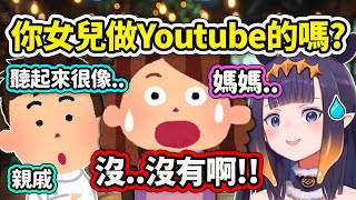 當媽媽Nis被親戚問到女兒是不是做Youtube時的反應.. Ina:【Ninomae Ina'nis】【Hololive中文精華】