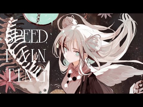 イラストメイキング - No.1607 / 143倍速 字幕解説＆レイヤー☽  speed painting