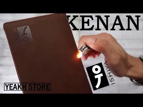 Ishiya KENAN || dompet kulit asli, dibakar 3 detik, digores.