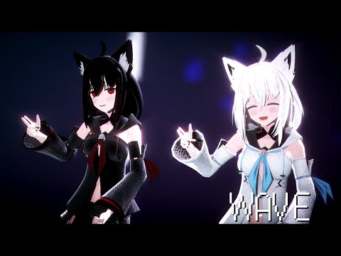 【MMDホロライブ】白上フブキ&黒上フブキ/WAVE【2K60Fps】