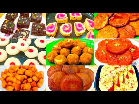 சுலபமான முறையில் 9 வகையான 😋 தீபாவளி ஸ்பெஷல் ஸ்வீட்ஸ் | Diwali Special Sweets in Tamil|Diwali Recipes