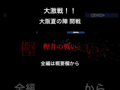 大阪夏の陣 一戦目　樫井の戦いを解説#樫井の戦い　#郡山城　#戦国時代