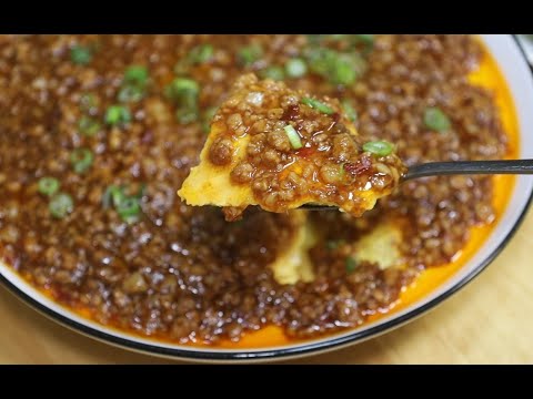 The ”steamed tofu with minced meat and egg” made in this way is especially delicious! Strong recomm