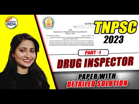 TNPSC Drug Inspector 2019 Previous Year Paper (Part - 1) With Detailed Explanation #druginspector