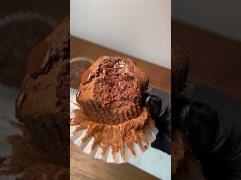 Chocolate Chocolate Chip Muffins #shorts #muffins