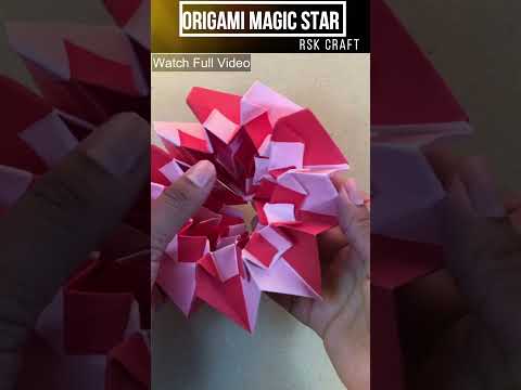 How To Make Origami Magic Star | Paper Magic Star| Paper Transformation Star  #shorts