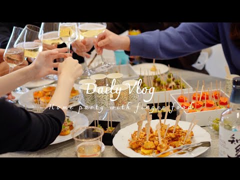 Home party with my husband's co-workers/pintxos/Japanese Home cooking vlog/housewife living in Japan