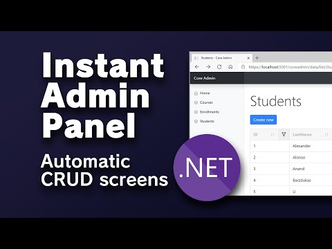 .NET free Admin Panel for Minimal API apps - nuget package