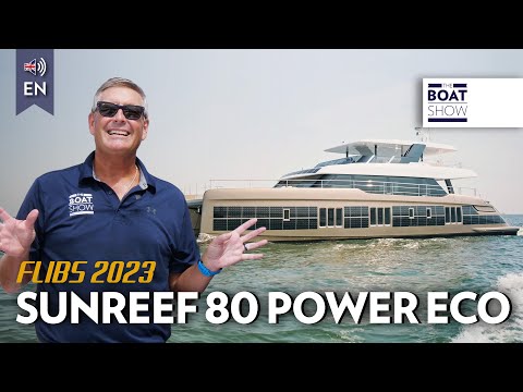 SUNREEF 80 Power ECO seen at FLIBS 2023 - The Boat Show