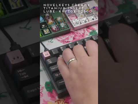 Novelkeys Cream+ titanium insert typing sounds | ai03 Polaris | brass plate