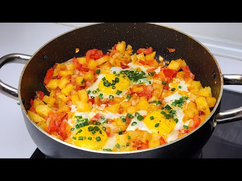 My husband wants it  this Mix of potatoes and eggs every week! easy and delicious recipe!