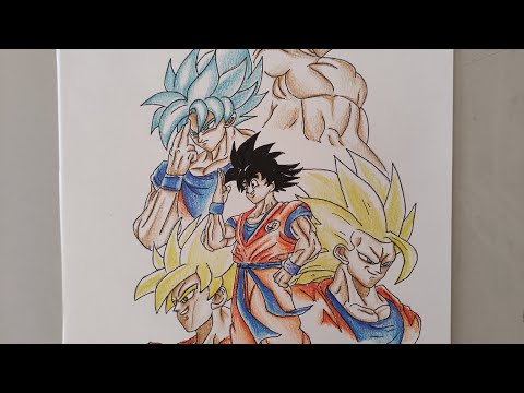 Drawing Goku ALL forms #dragonballsuper