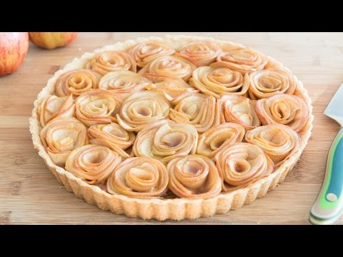 CARAMEL APPLE ROSE TART