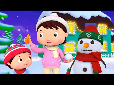 Winter Magic! ☃️ Mia & Baby Ollie Bring a Snowman to Life | Fun Baby Songs | Classic Baby Songs