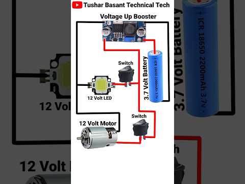 3.7 volt to 12 volt DC Booster Connection DIY Project #shorts