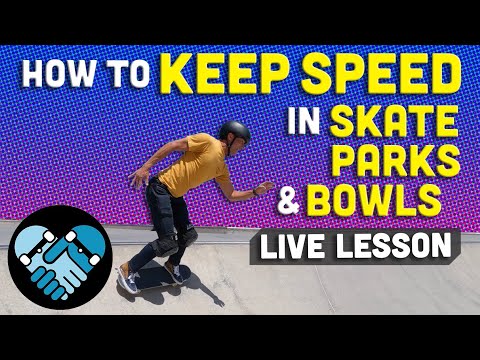 How to Find Lines in a Skate Park Bowl. Keeping Speed while skateboarding. part 2