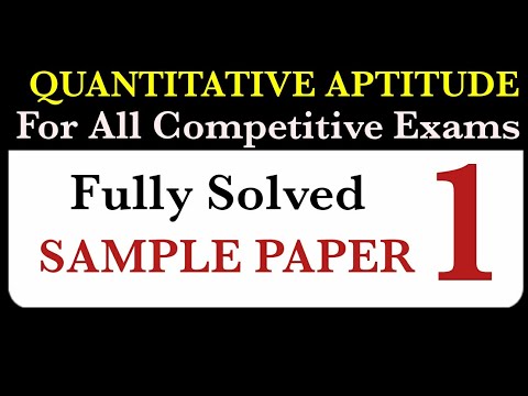 NUMERICAL ABILITY SAMPLE PAPER 01